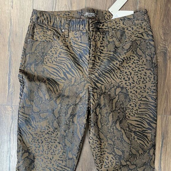 🆕 Chico’s Coated Animal-Print Jeggings SZ 2/12 - Picture 5 of 7